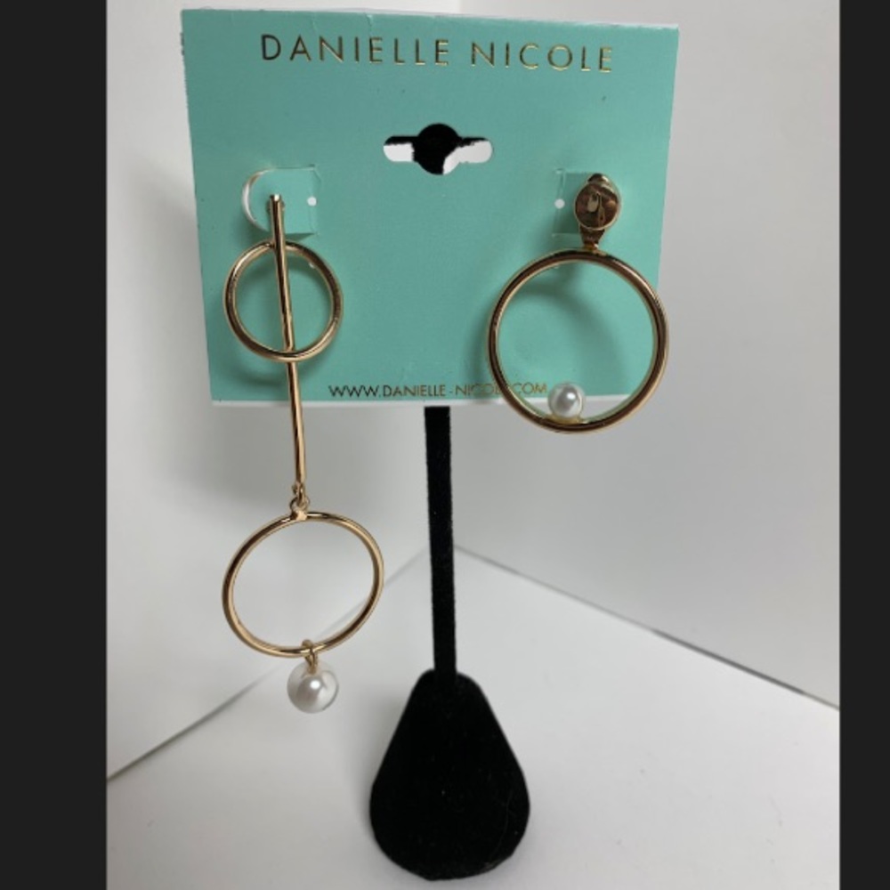 Gold and Pearl Drop Earrings